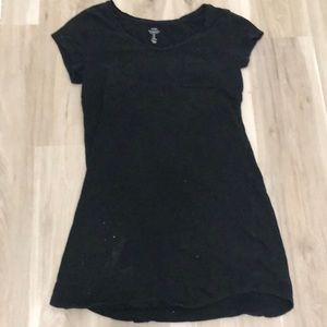 Black T-shirt dress